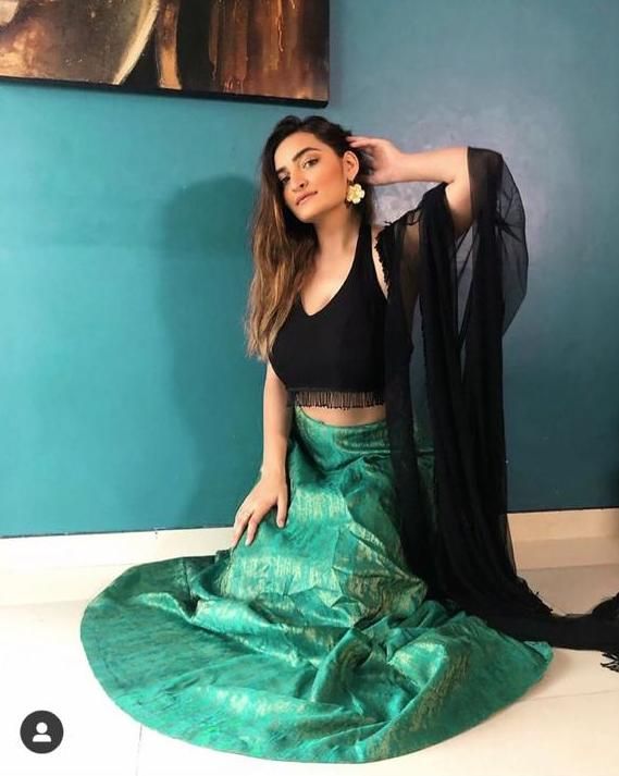 Green Silk Lehenga